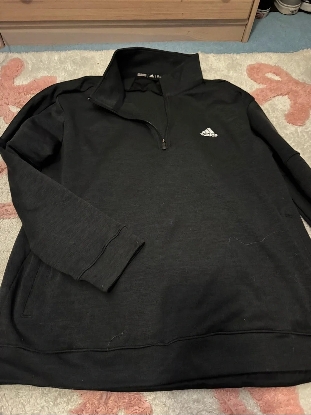 adidas Black Athletic Quarter-Zip Top